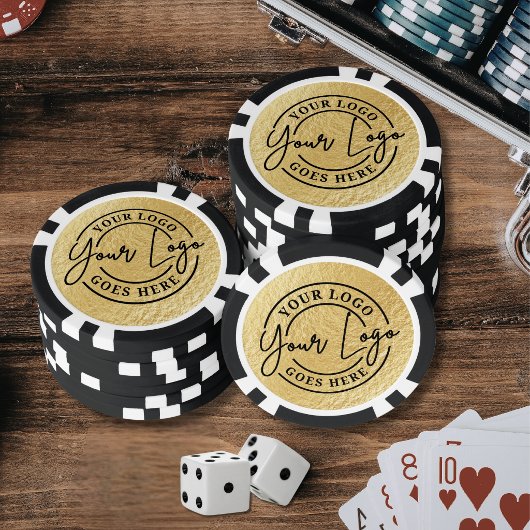 Aangepast Logo Goud Poker Chips