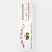 Aangepast logo GRAND REOPENING  Spandoek (Verticaal)