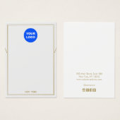 Aangepast Logo grijs Ketting-racelet beeldscherm t Visitekaartje (Voorkant /achterkant)