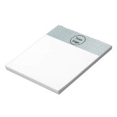 Aangepast logo grijs metaalprint notitieblok (Linkerzijde)