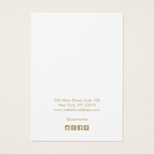 Aangepast Logo grijs oormerk sierjuwelen toevoegen Visitekaartje (Achterkant)