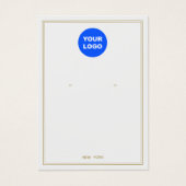 Aangepast Logo grijs oormerk sierjuwelen toevoegen Visitekaartje (Voorkant)