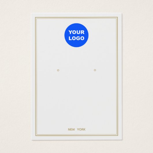 Aangepast Logo grijs oormerk sierjuwelen toevoegen Visitekaartje (Voorkant)