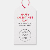 Aangepast Logo Hang Label, Fijne Valentijnsdag Cadeaulabel (Voorkant)