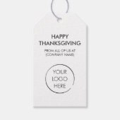 Aangepast Logo hangen Label, Happy Thanksgiving Cadeaulabel (Voorkant)
