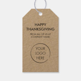 Aangepast Logo hangen Label, Happy Thanksgiving Cadeaulabel
