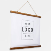 Aangepast logo hangend wandkleed (Gebogen)