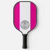 Aangepast logo heet roze en wit pickleball paddle (Achterkant)