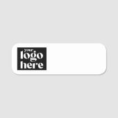 Aangepast logo hier Droog Uitwisbare Naamlabel Naamplaatje (Voorkant)