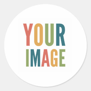 Aangepast logo hier   Voeg je eigen ontwerp toe Ronde Sticker