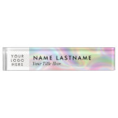 Aangepast Logo Holografisch pasta-kleuren Matig li Naambordje (Voorkant)