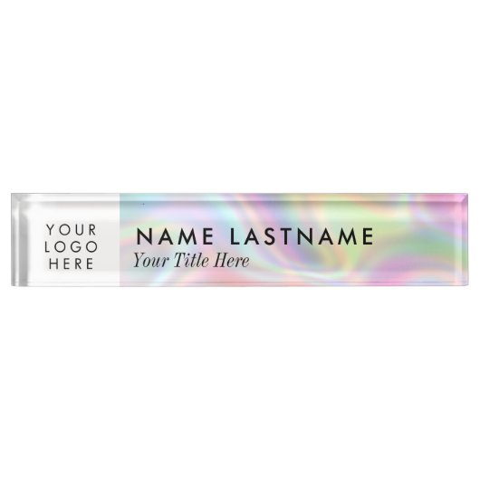 Aangepast Logo Holografisch pasta-kleuren Matig li Naambordje (Voorkant)