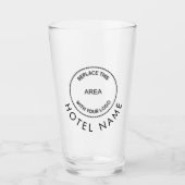 Aangepast Logo hotel Naam Alle kleurtekst Glas (Voorkant)
