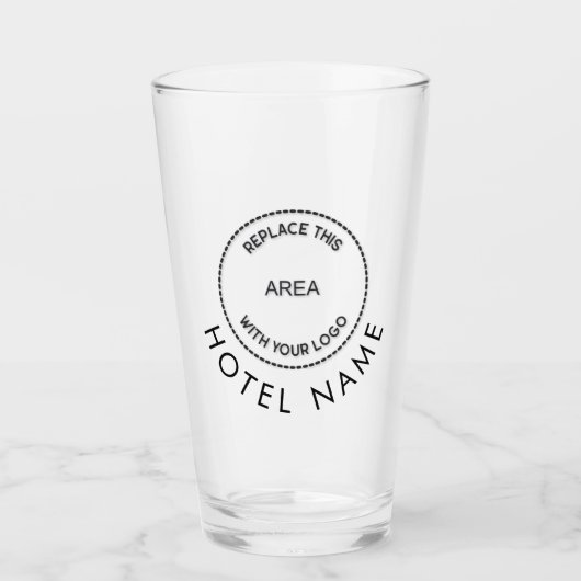 Aangepast Logo hotel Naam Alle kleurtekst Glas (Voorkant)