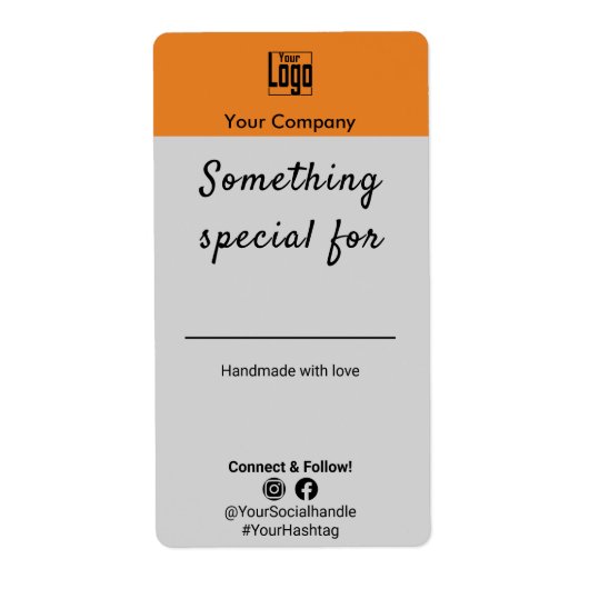 Aangepast logo iets speciaals voor naam bord label (Voorkant)