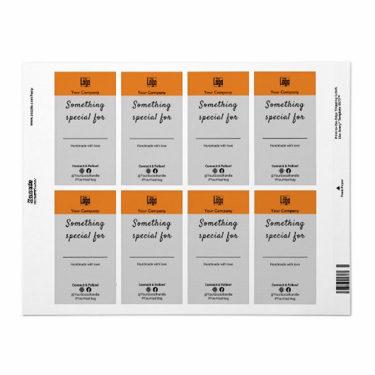 Aangepast logo iets speciaals voor naam bord label (Full Sheet)