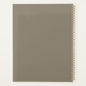 Aangepast logo interieurontwerper bedrijf taupe planner (Achterkant)