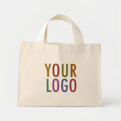 Aangepast Logo katoencanvas plakband Geen minimum Mini Tote Bag (Voorkant)