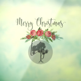 Aangepast Logo kerstvenster of wandbekleding Raamsticker