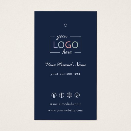 Aangepast Logo Kleding Kleding Prijs Label Zeemach Visitekaartje (Voorkant)