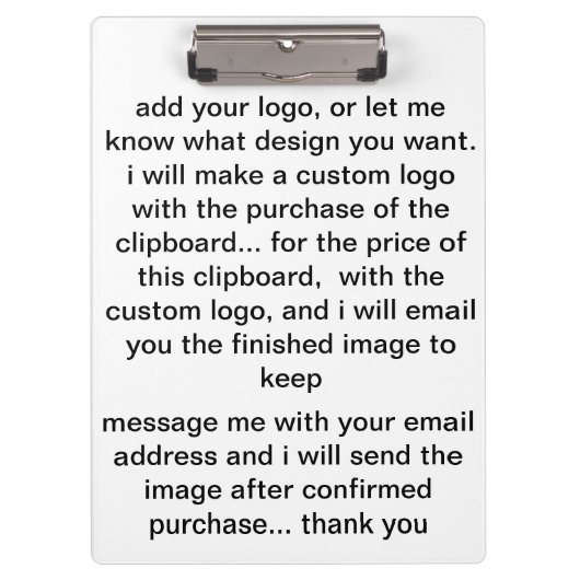aangepast logo-klembord klembord (Voorkant)