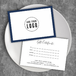 Aangepast Logo-kleurencadeaubon toevoegen