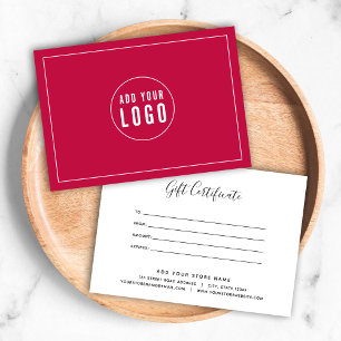 Aangepast Logo-kleurencadeaubon toevoegen
