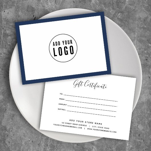 Aangepast Logo-kleurencadeaubon toevoegen