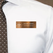 Aangepast logo koperbruin professioneel bedrijf naamplaatje