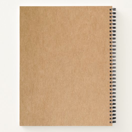 Aangepast logo kraft omslag spiraal notitieboek (Achterkant)