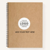 Aangepast logo kraft omslag spiraal notitieboek (Voorkant)