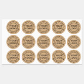 Aangepast logo Kraft-papier, rond waterdicht Labels (Vel)