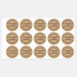 Aangepast logo Kraft-papier, rond waterdicht Labels