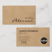 aangepast logo kraftpapier visitekaartje (Voorkant / Achterkant)
