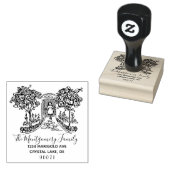 Aangepast Logo legant familienaam retouradres Rubberstempel (Gestempeld)