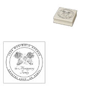 Aangepast Logo legant familienaam retouradres Rubberstempel (Gestempeld)