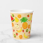 Aangepast logo leuk en kleurrijk fruit gemerkte sa papieren bekers (Achterkant)