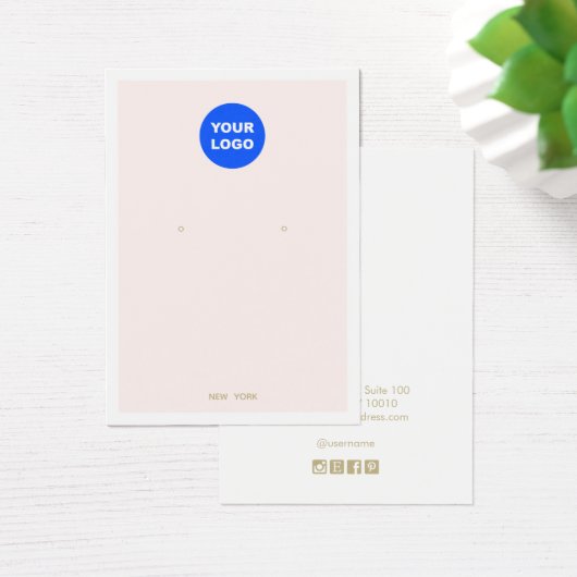 Aangepast Logo licht Bleek roze roze beeldscherm t Visitekaartje (Bureau)