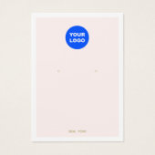 Aangepast Logo licht Bleek roze roze beeldscherm t Visitekaartje (Voorkant)