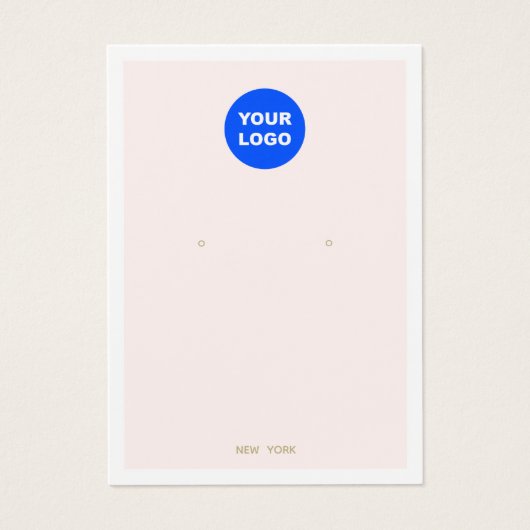 Aangepast Logo licht Bleek roze roze beeldscherm t Visitekaartje (Voorkant)