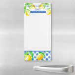 Aangepast logo magnetisch notitieblok<br><div class="desc">Lemon-collectieAanpasbare limonkoelkast-notiepad,  houd je lijst van aardigheden georganiseerd en knijp de dag inZuidelijk Charm</div>