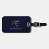 Aangepast Logo marineblauw Bagagelabel (Voorkant horizontaal)