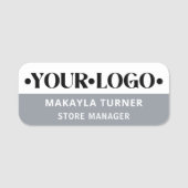 Aangepast logo medewerker grijs naamplaatje (Voorkant)