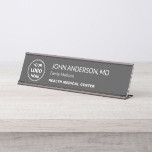 Aangepast logo medische gezondheidszorg kliniek do bureau naambordje