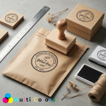 Aangepast logo merk stempel | Ronde bedrijfsnaam