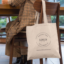 Aangepast logo merkidentiteit voor kleine bedrijve tote bag