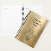 Aangepast logo met monogram goud reis planner (Display)
