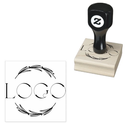 Aangepast logo met monogram Zakelijke branding Rubberstempel (Gestempeld)
