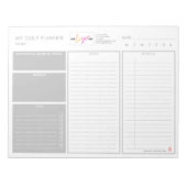 Aangepast Logo minimalistisch grijs niet-gedateerd Notitieblok (Voorkant)