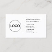 Aangepast Logo minimalistisch modern zwart-wit Visitekaartje (Achterkant)
